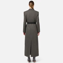 Cappotto doppiopetto con cintura utility