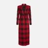 Cappotto doppiopetto in misto lana con patch
