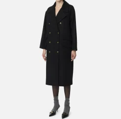 Cappotto doppiopetto over in cotone