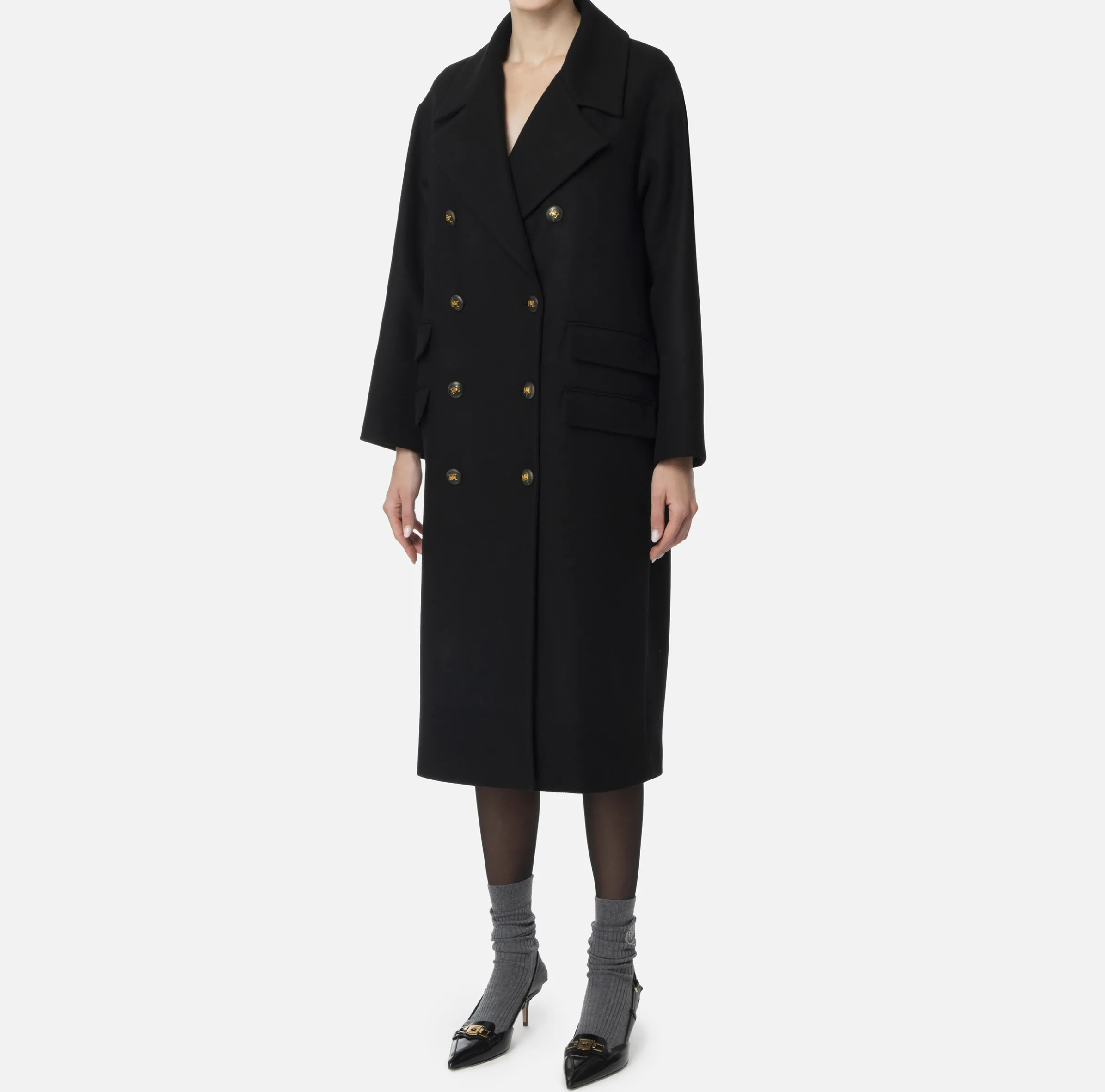 Cappotto doppiopetto over in cotone