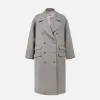 Cappotto doppiopetto over in cotone