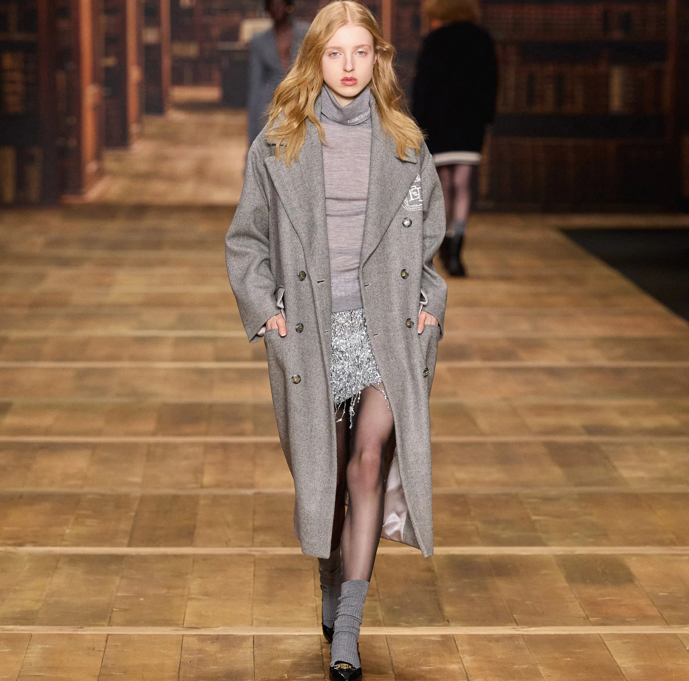 Cappotto doppiopetto over in cotone con stemma