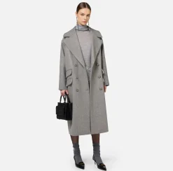 Cappotto doppiopetto over in cotone