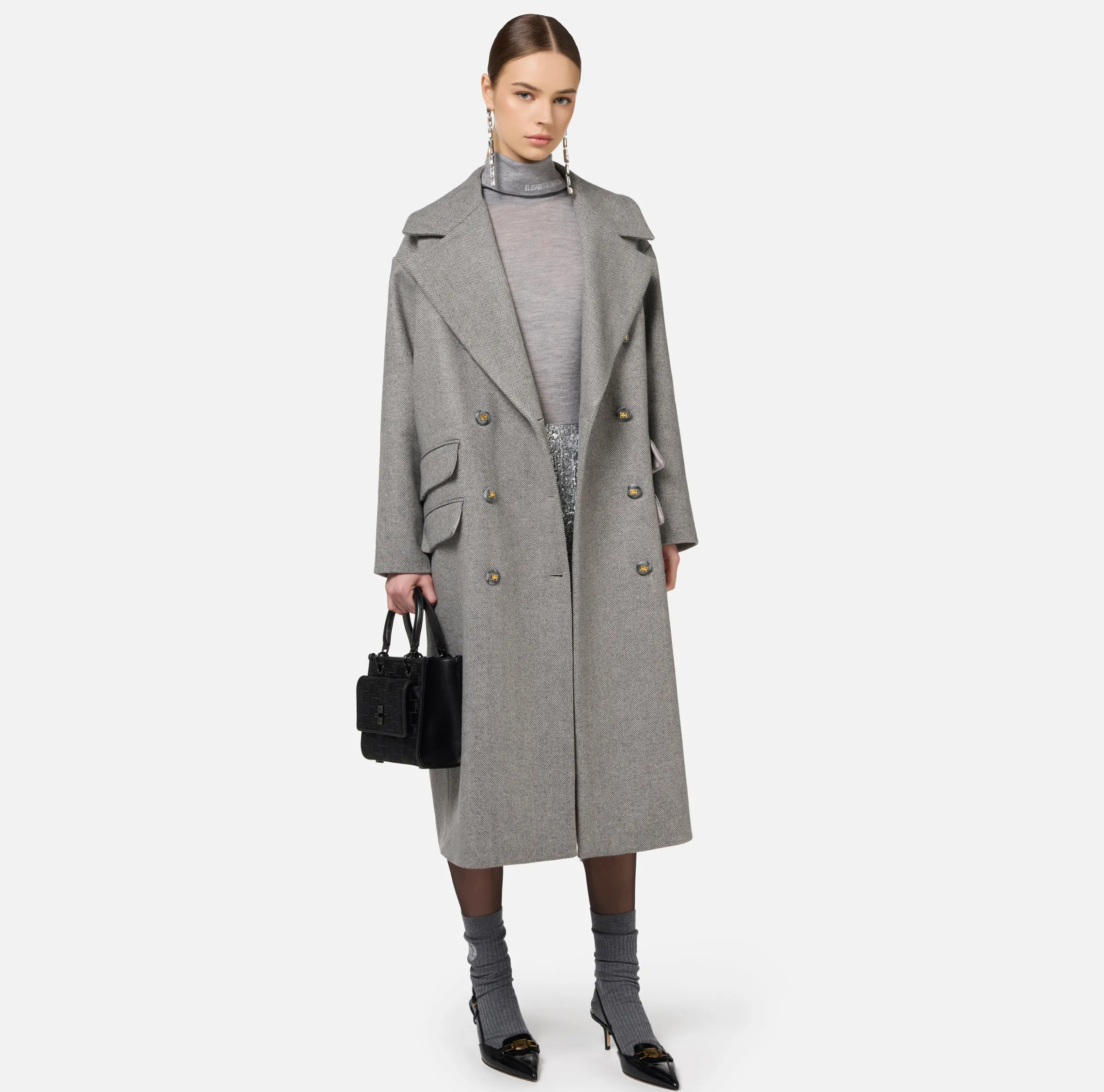 Cappotto doppiopetto over in cotone