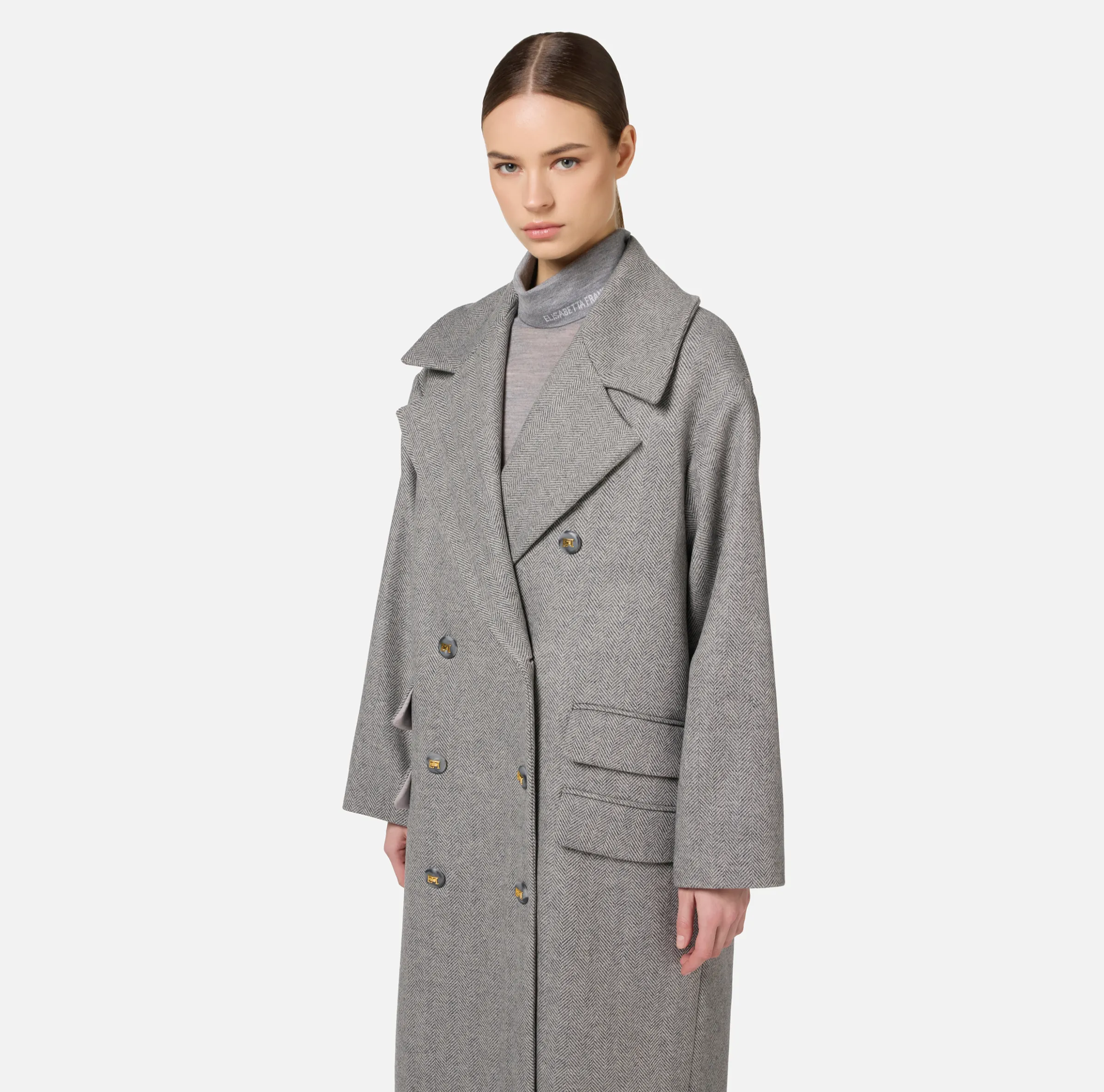Cappotto doppiopetto over in cotone