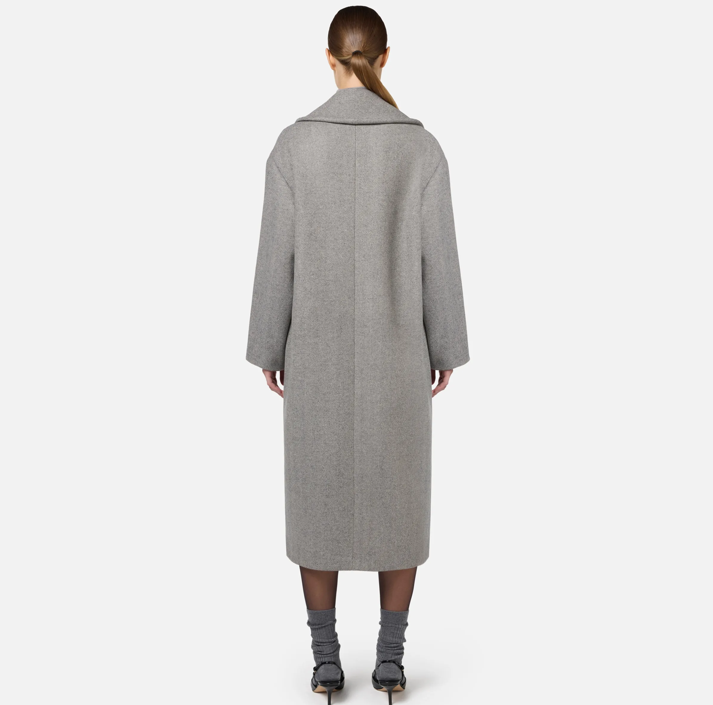 Cappotto doppiopetto over in cotone con stemma