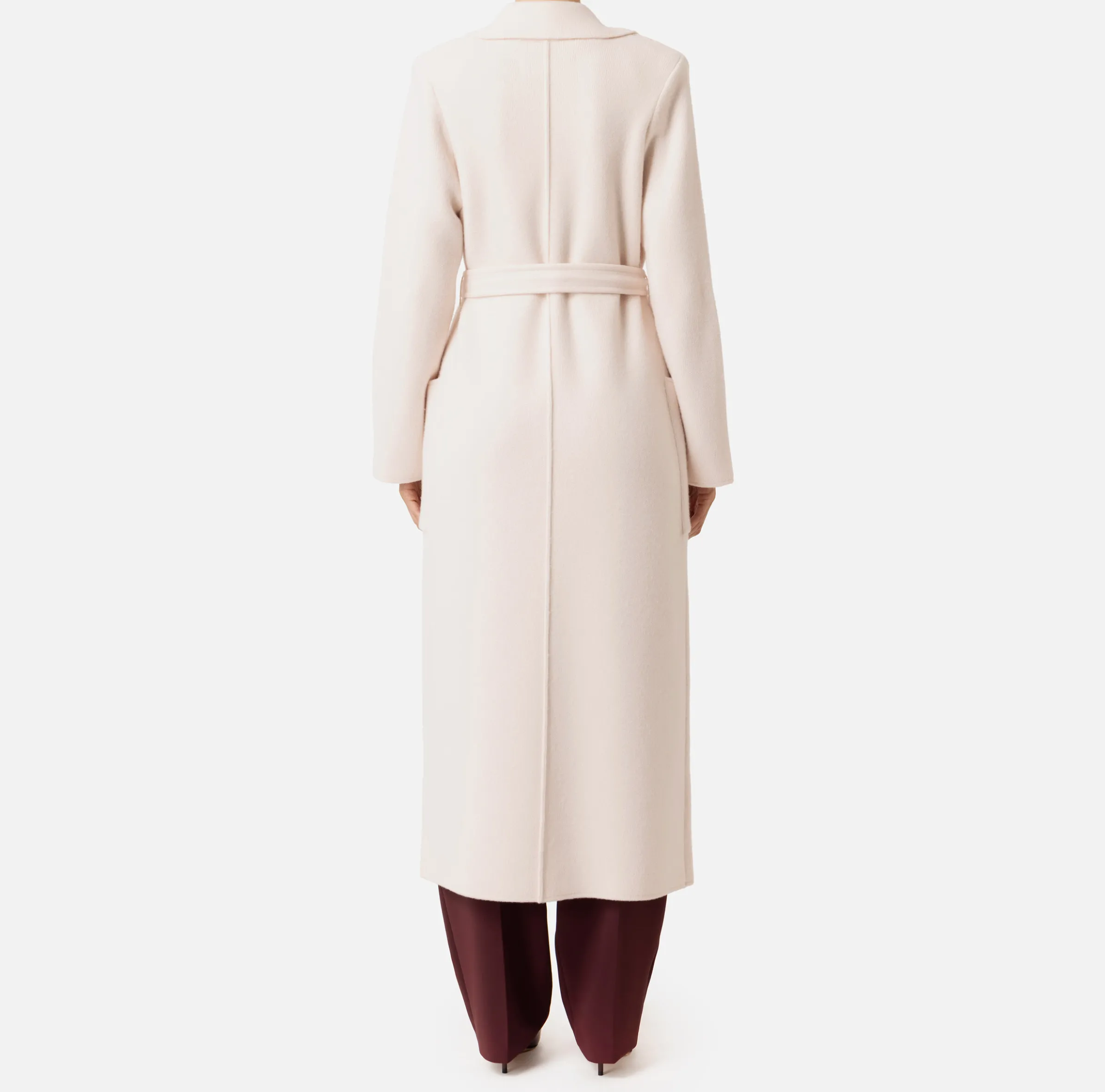 Cappotto vestaglia in lana e cashmere con stemma