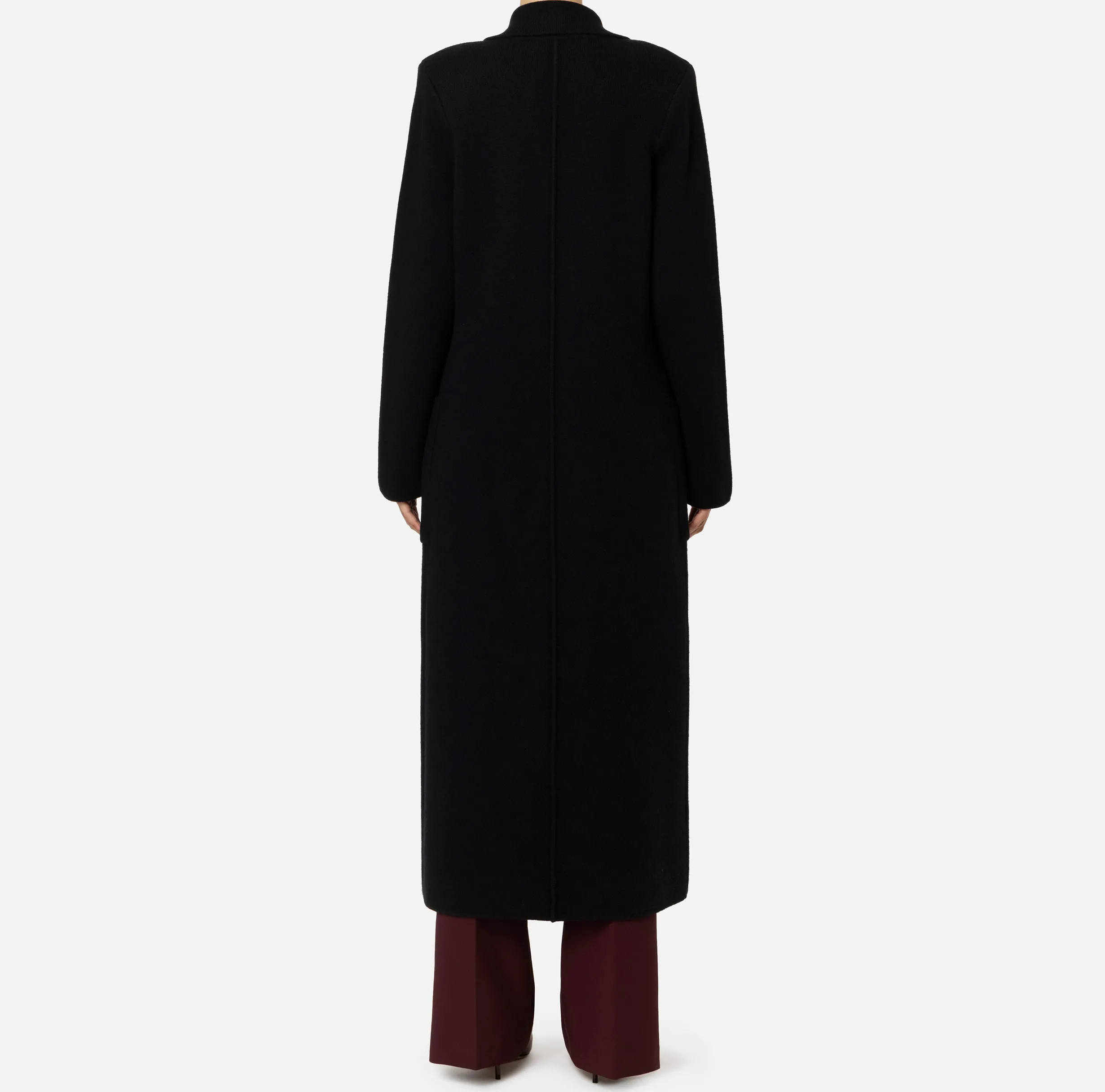 Cappotto vestaglia in lana e cashmere con stemma