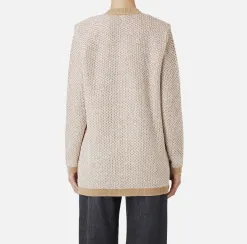 Cardigan in lana con filo paillettes