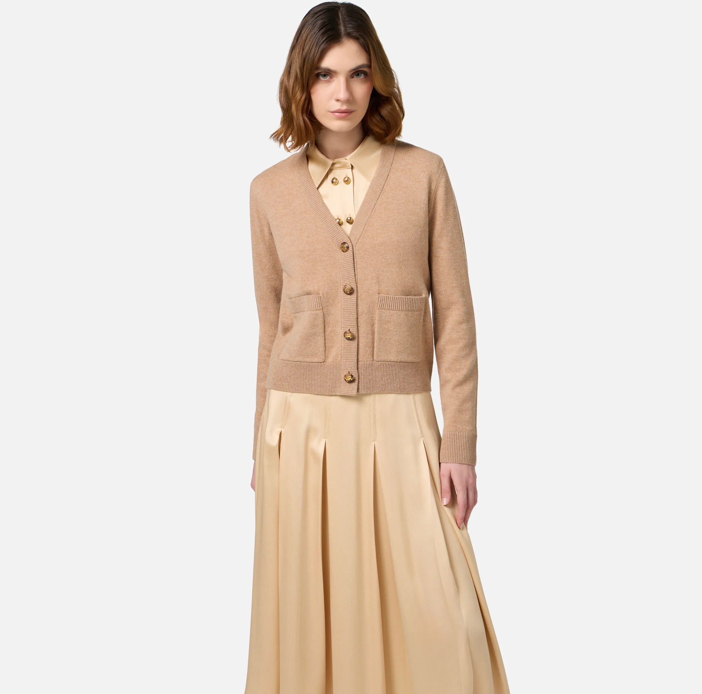 Cardigan in misto cashmere