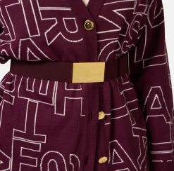 Cardigan in misto lana lettering