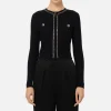 Cardigan in misto viscosa con punto resca