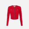 Cardigan in misto viscosa con punto resca