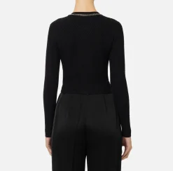 Cardigan in misto viscosa con punto resca