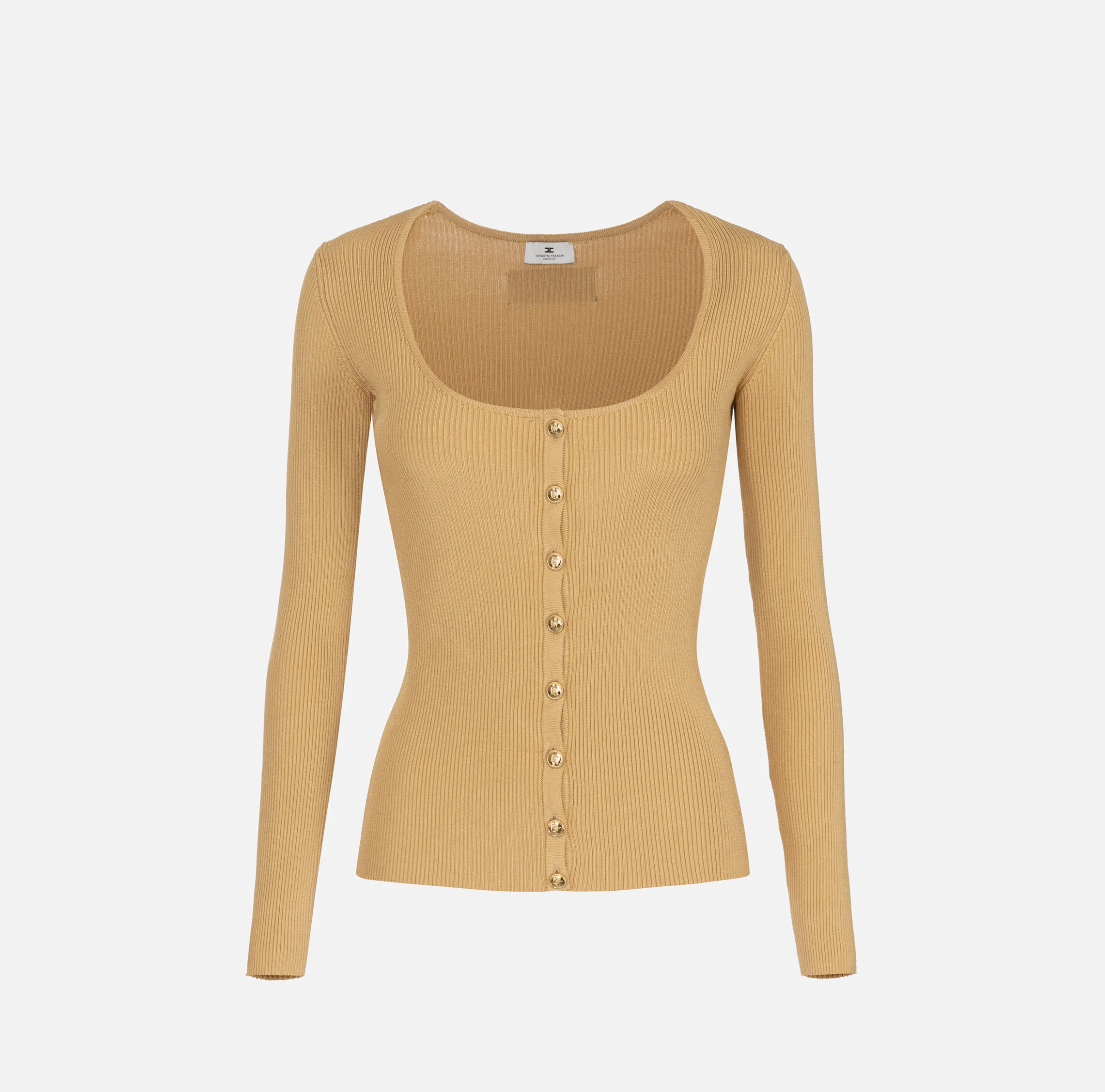 Cardigan in viscosa effetto plissé