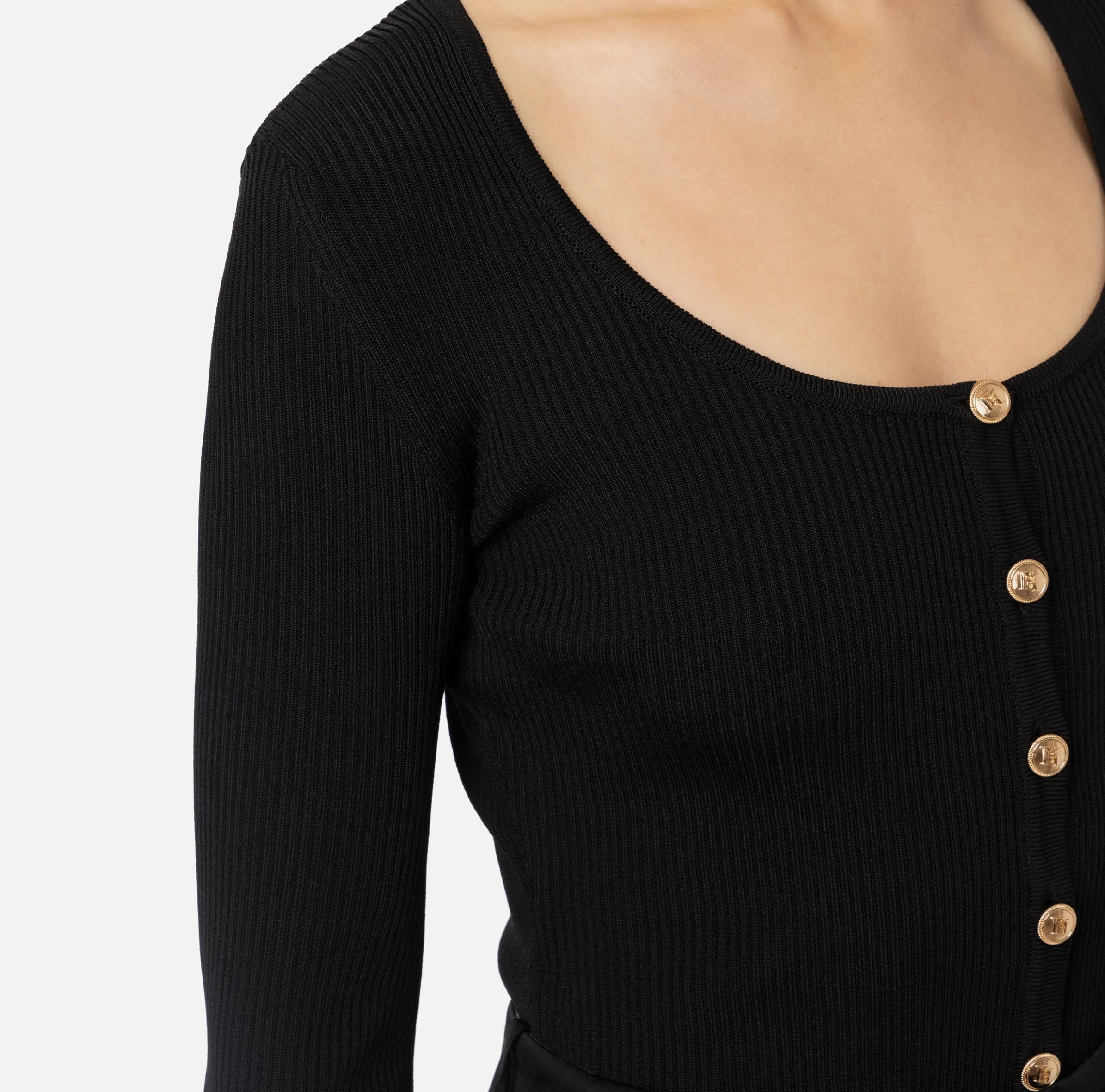 Cardigan in viscosa effetto plissé