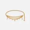 Cintura catena in metallo dorato con charms
