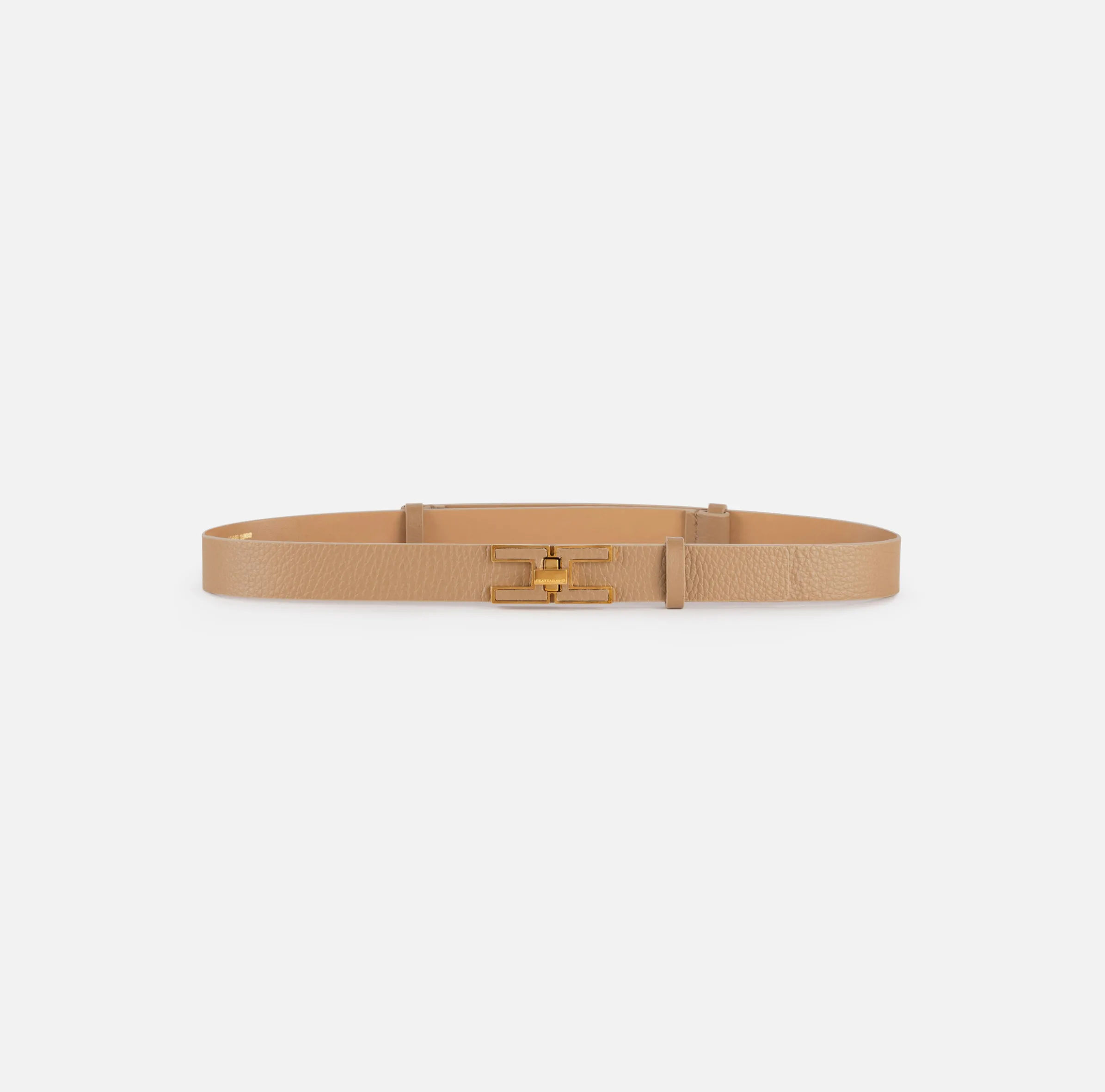 Cintura in pelle con girello logo