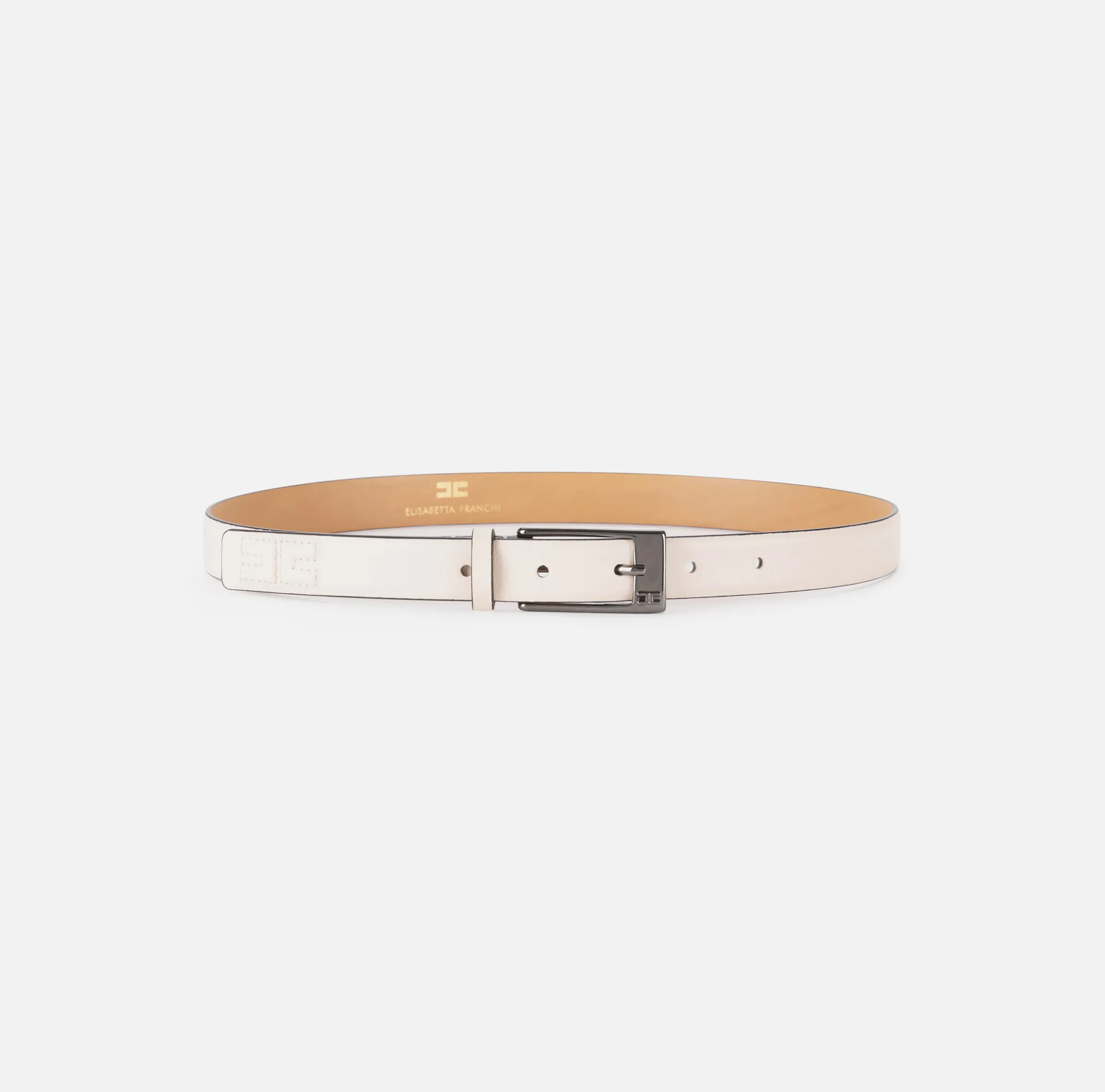 Cintura in pelle con logo embossed