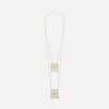 Collana con placca logo in plexiglass