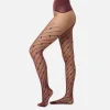 Collant con riga diagonale e logo
