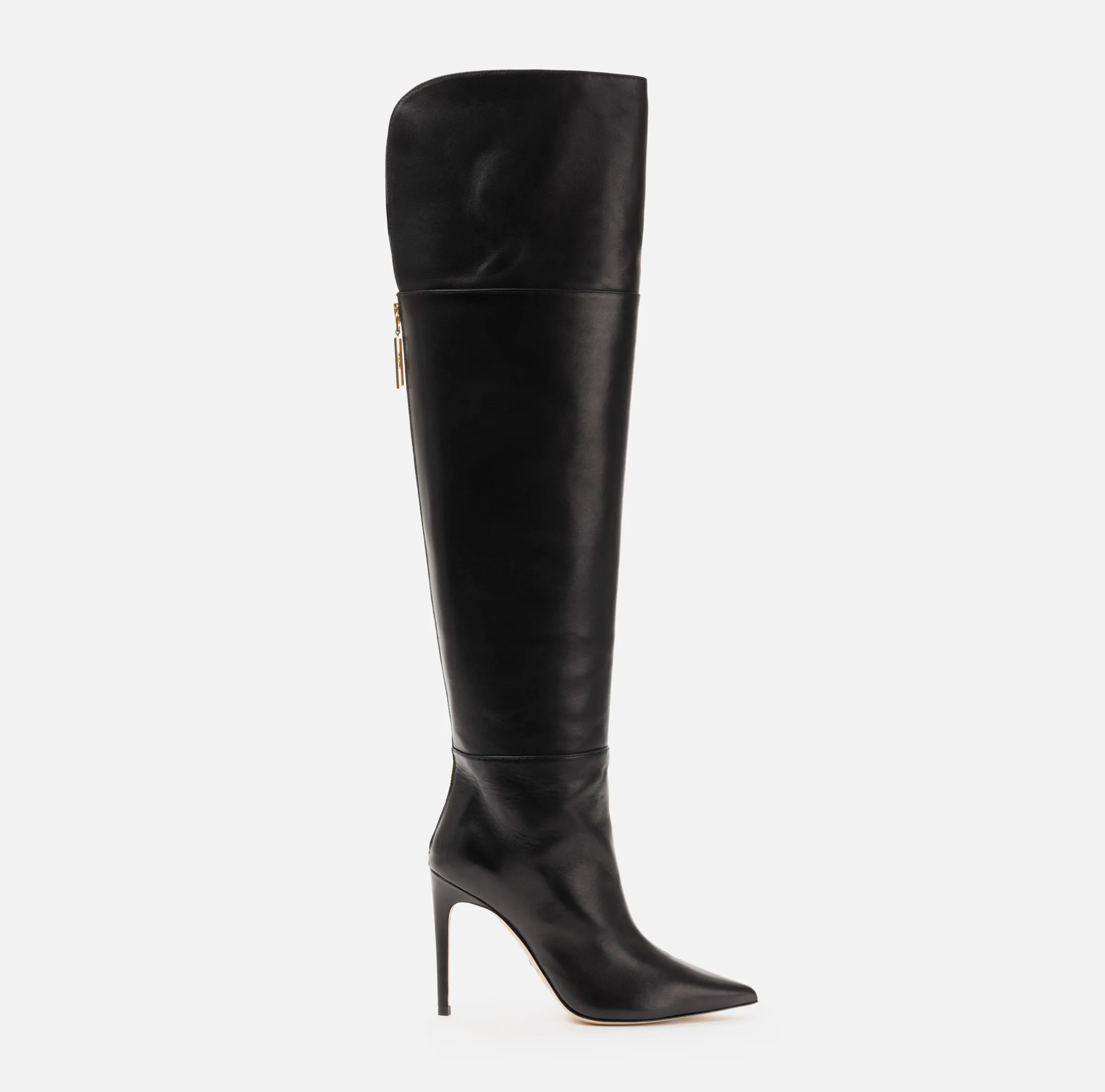 Cuissardes in nappa con tacco sottile