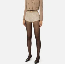 Culotte in lana con filo paillettes