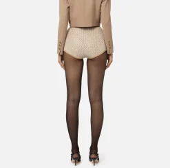 Culotte in lana con filo paillettes