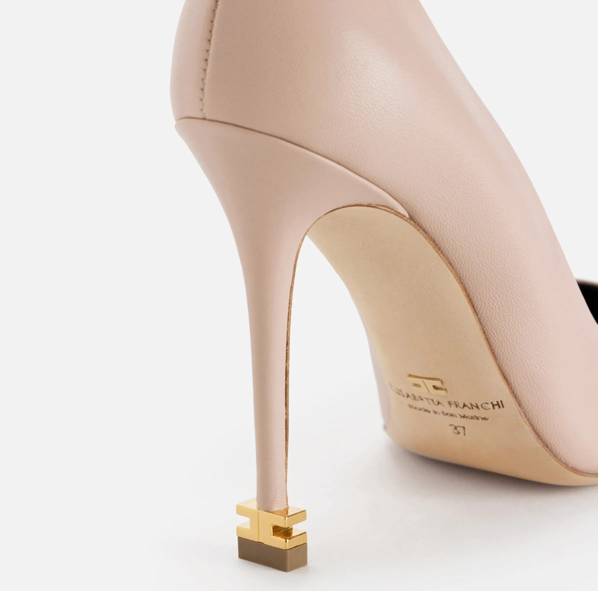 Décolleté in nappa con puntalino Étoile