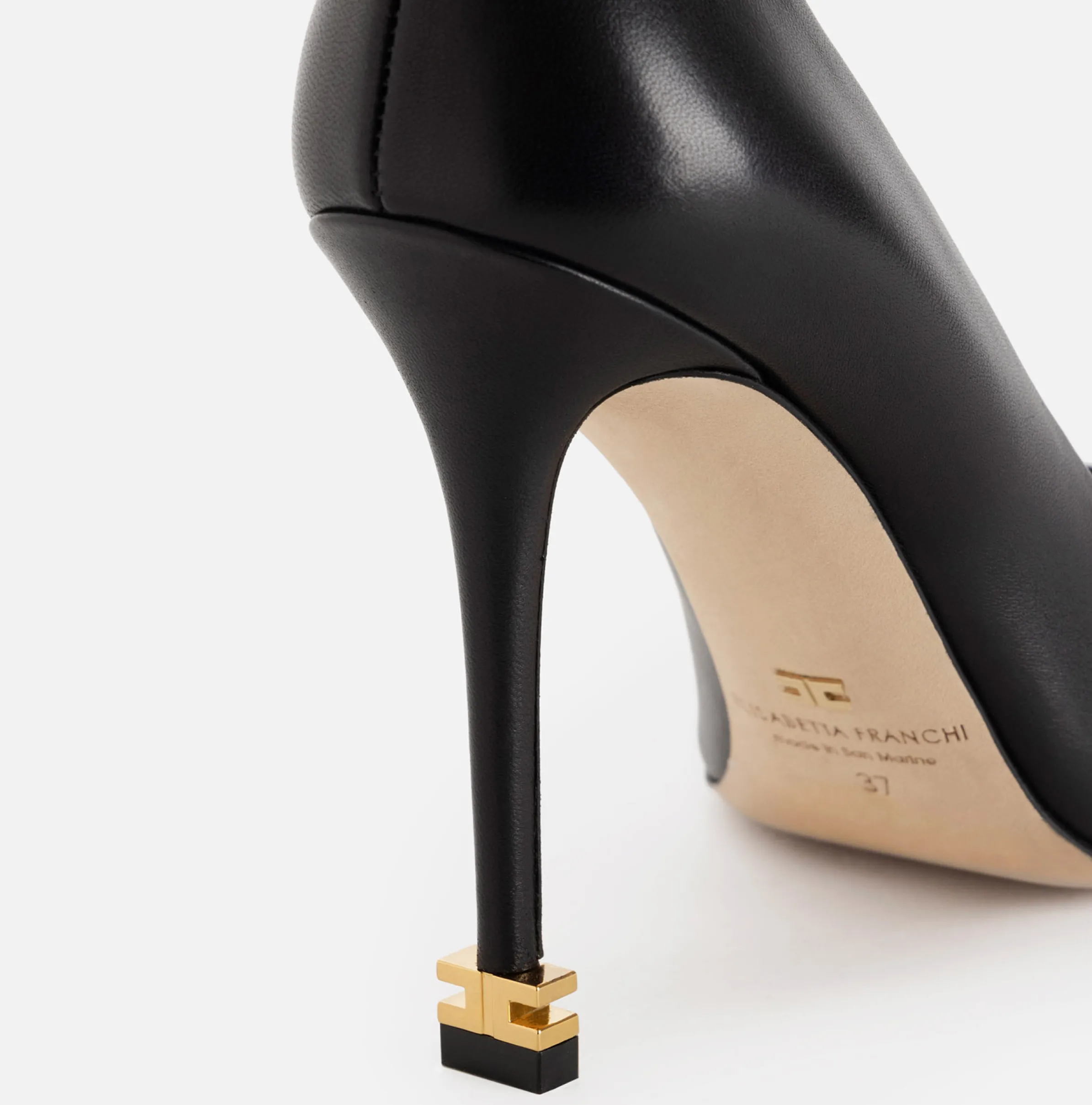 Décolleté in nappa con puntalino Étoile