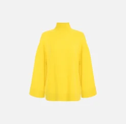Dolcevita in misto cashmere con logo
