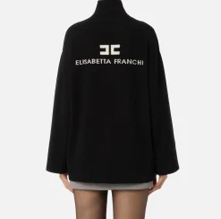 Dolcevita in misto cashmere con logo