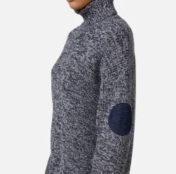 Dolcevita in viscosa mouliné con patch logo