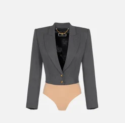 Giacca a body in fresco lana