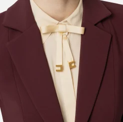 Giacca in crêpe stretch sfiancata
