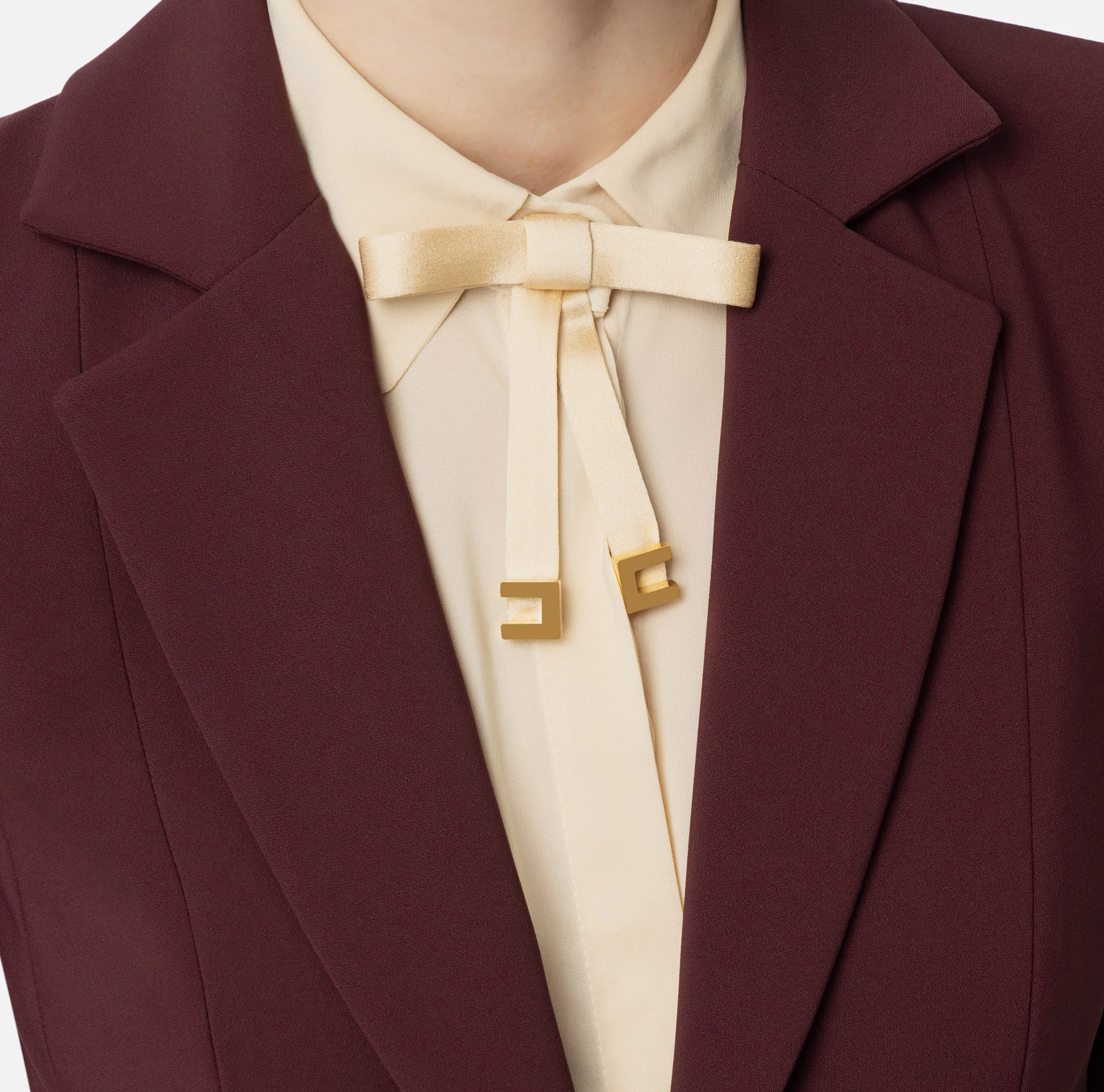 Giacca in crêpe stretch sfiancata