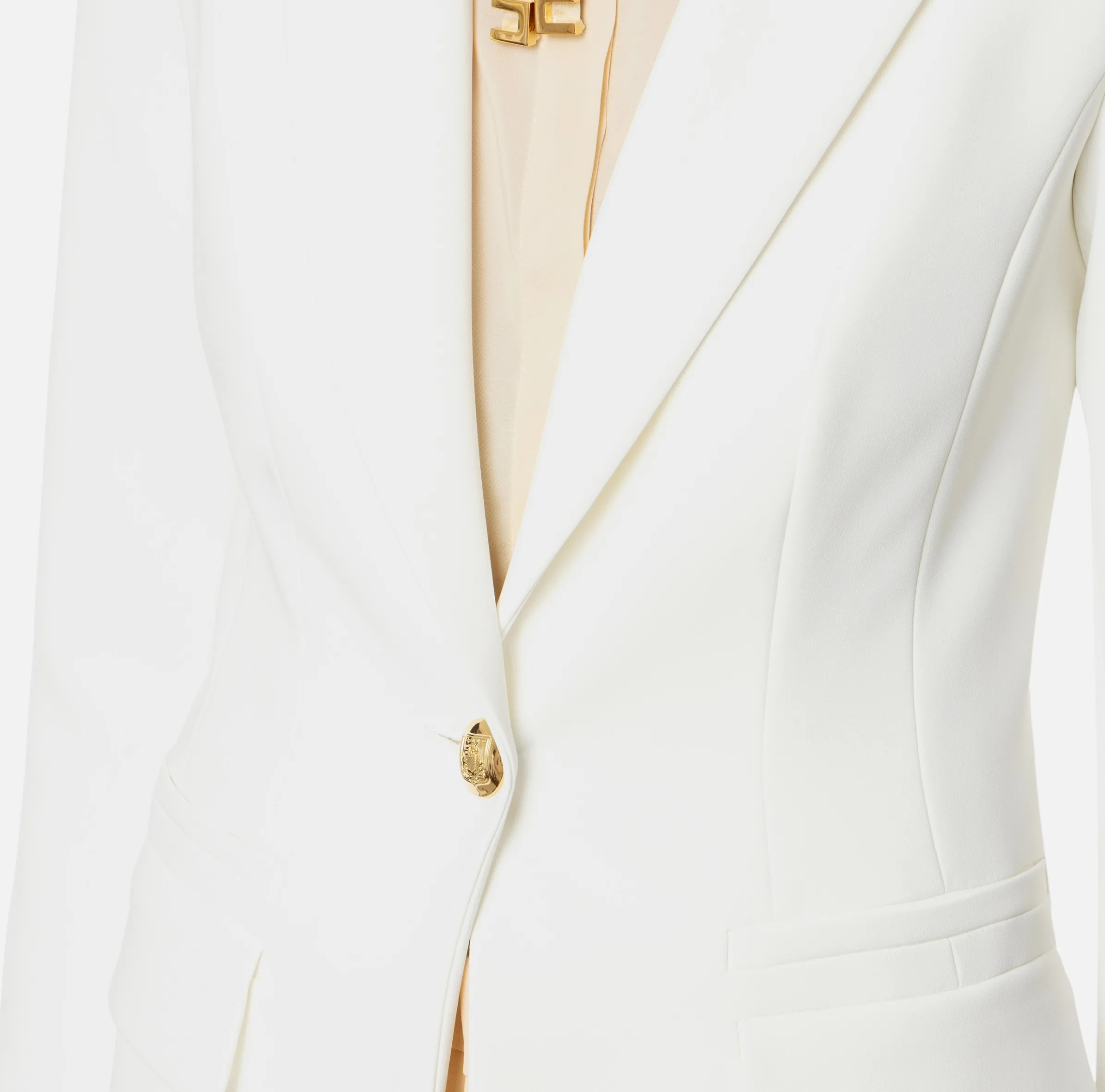 Giacca in crêpe stretch sfiancata