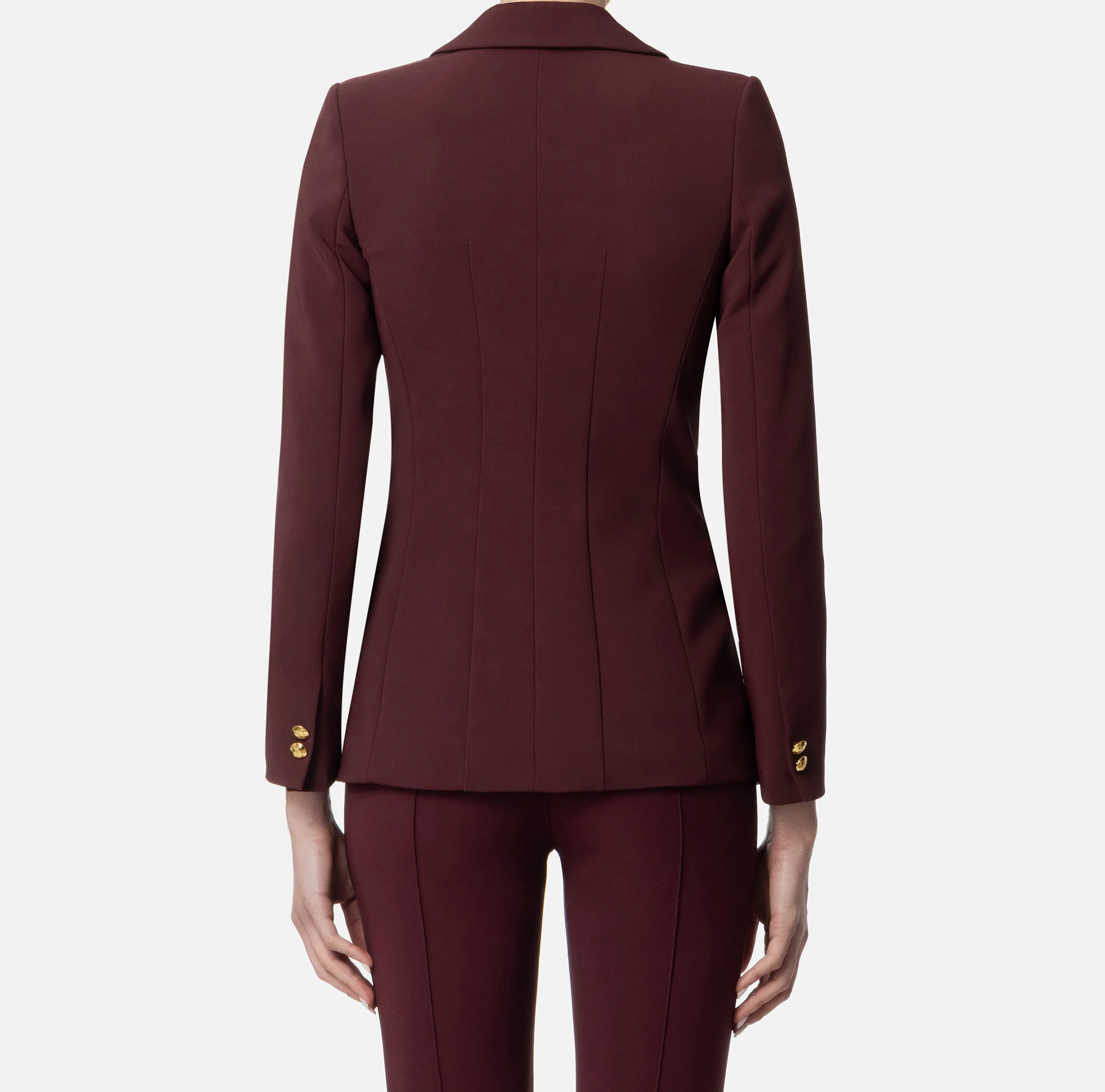 Giacca in crêpe stretch sfiancata