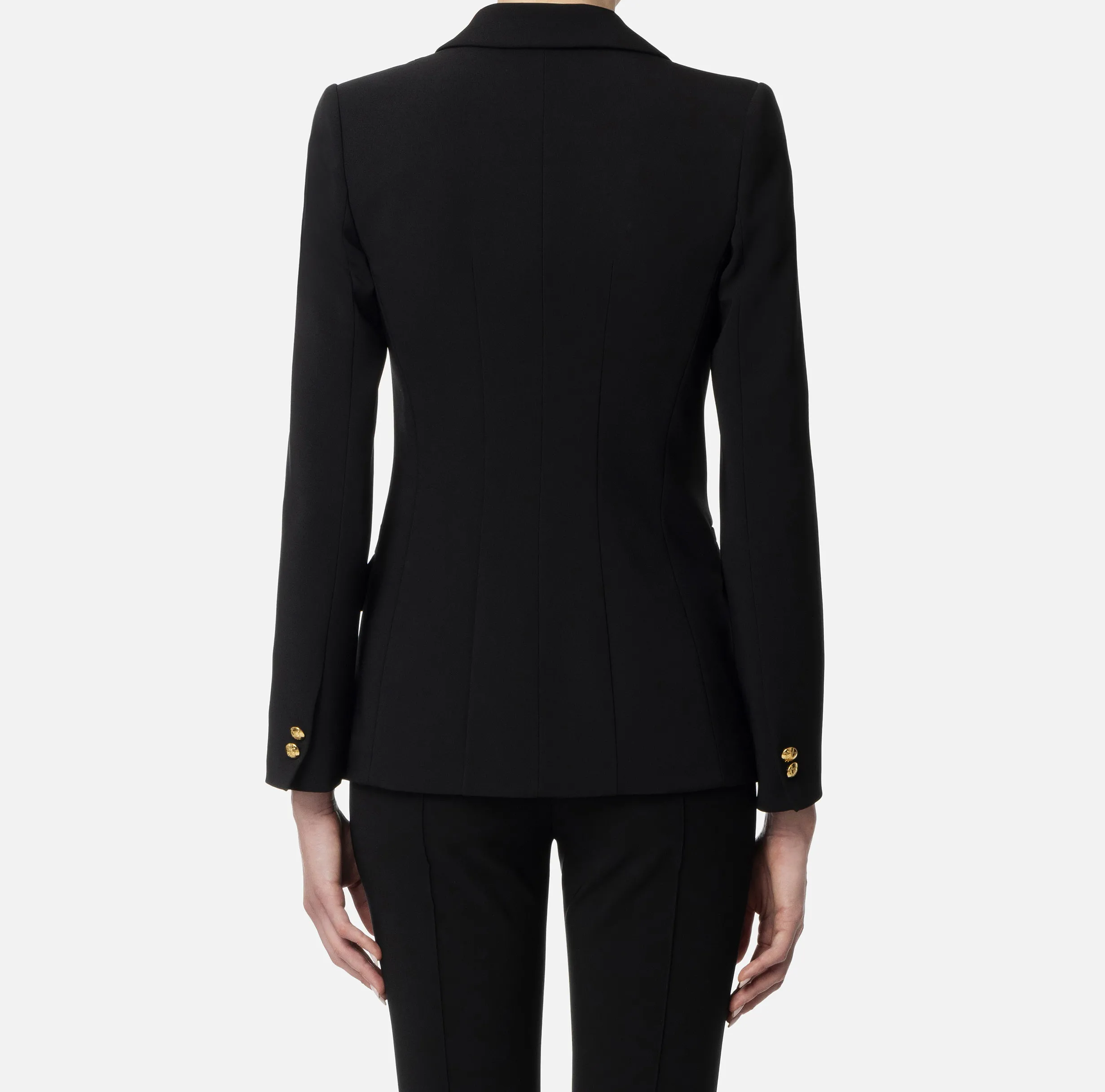 Giacca in crêpe stretch sfiancata