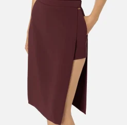 Gonna midi in crêpe stretch con shorts