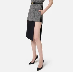 Gonna midi in crêpe stretch con shorts