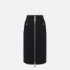 Gonna midi in viscosa con zip