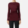 Maglia in jersey con drappeggio
