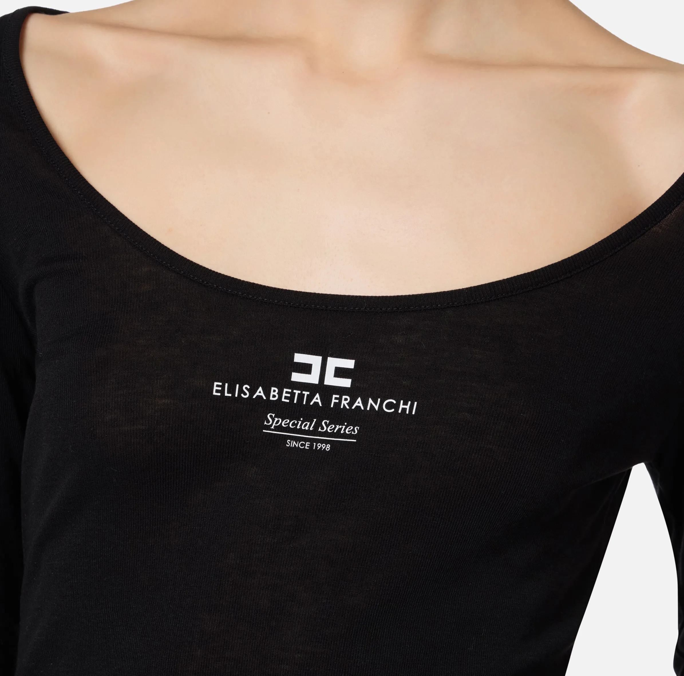 Maglia in jersey e lana con logo