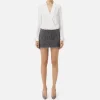 Miniabito a camicia con gonna ricamata in paillettes