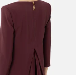 Miniabito boxy in crêpe con inserto in vela