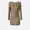 Miniabito boxy in tulle ricamato con paillettes