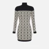 Miniabito dolcevita logo jacquard