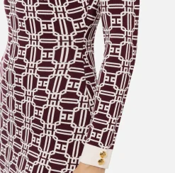 Miniabito dolcevita logo jacquard
