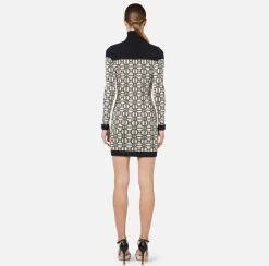 Miniabito dolcevita logo jacquard
